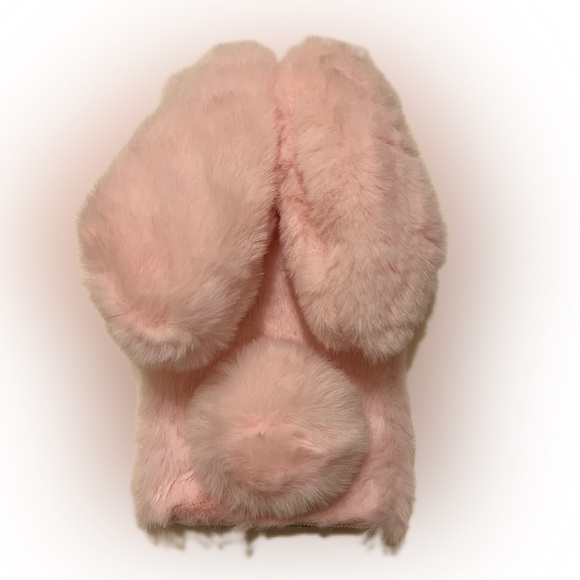 iPhone 14 ProMax Pink Furry Plush Bunny Soft Phone Case NWOT - Picture 2 of 5